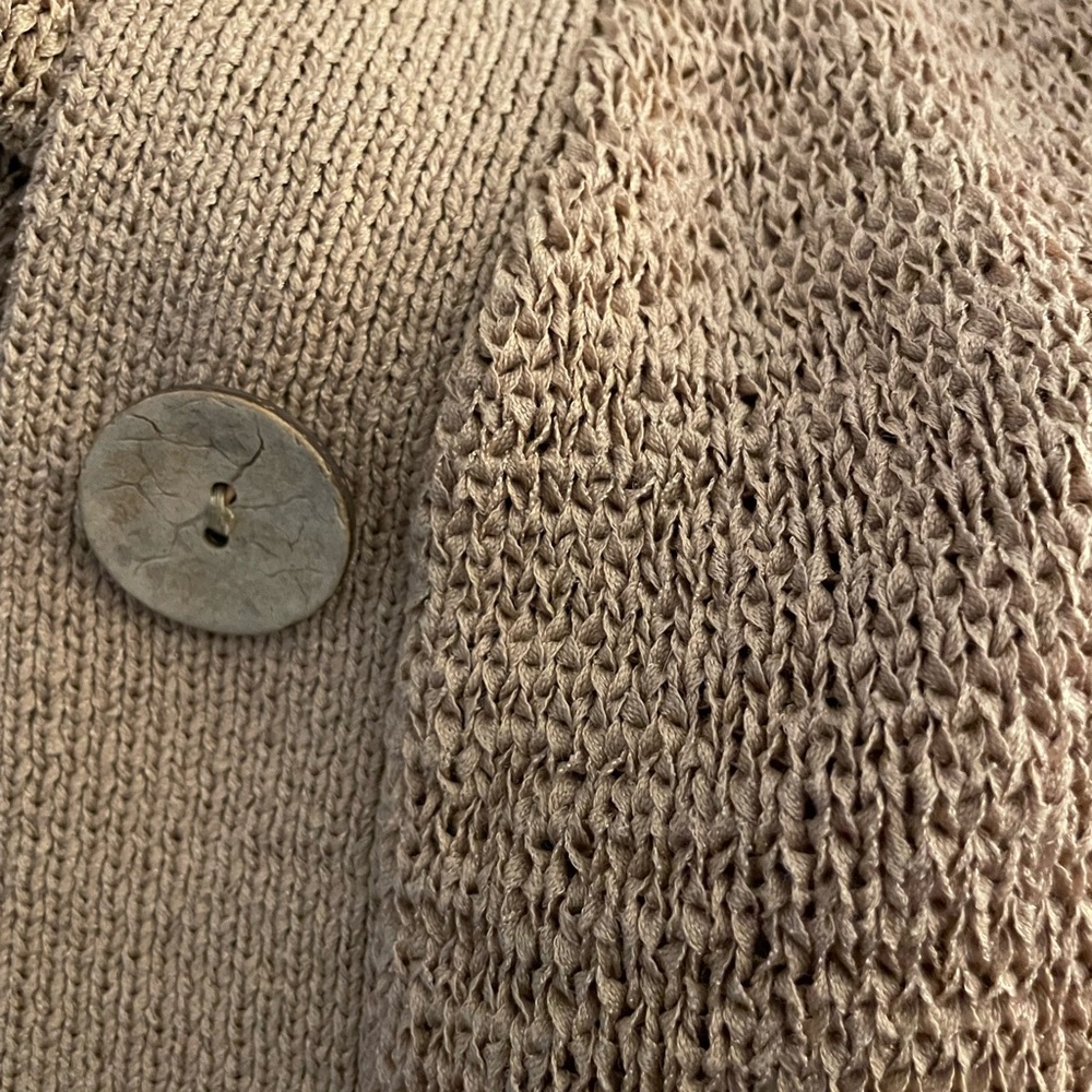 BIRCH HILL Beige/ Tan 3/4 Length Sleeve Sweater Size Large - Picture 7 of 9